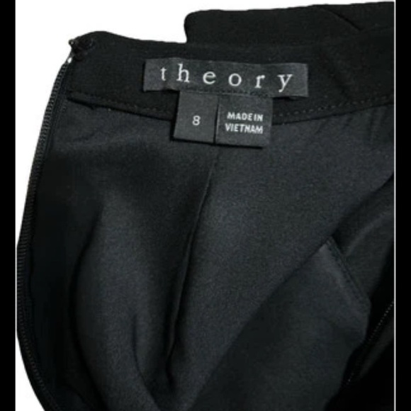 Theory 'Espere' Tie Neck Admiral Crepe Shift Dress Size 8 - Picture 3 of 3